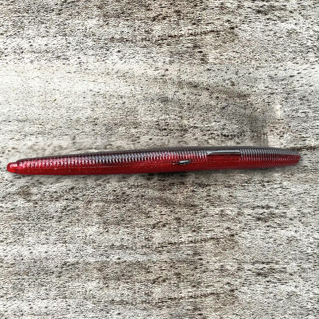 5" Cenko Worm O-Ring Center Red Shad (5 Pack)