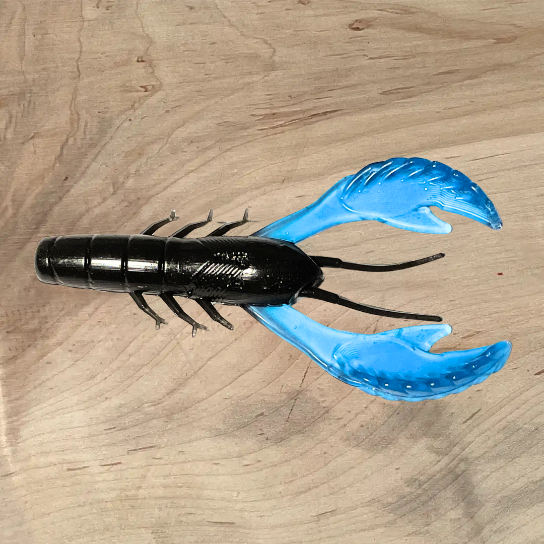 4” Ecto  Craw  Black Blue Floating Claws