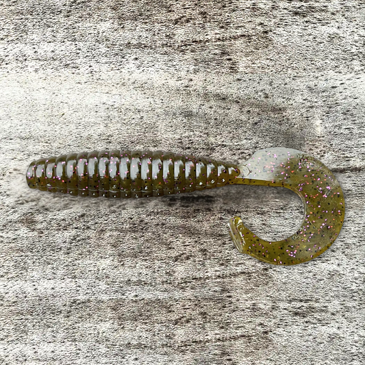 3" Curly Tail Grub Midnight Express (8 Pack)