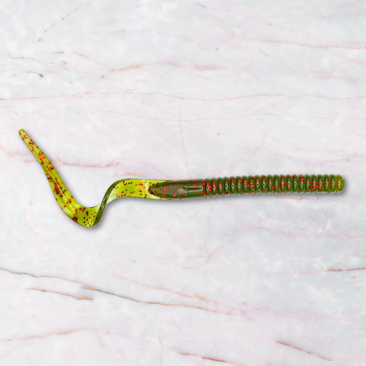 7" Ribbon Tail Green Leaf Red Flake (5 Pack)